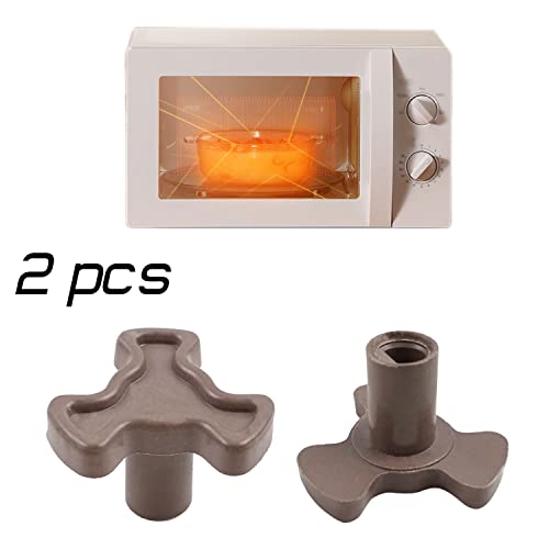2 Pcs 0.67 Inch Microwave Turntable Coupler, Microwave Oven Turntable Roller Guide Support Coupler Tray Shaft, Small Glass Tray Drive Coupling Replacement, Turntable Support Stand With D Mount Hole #TOP5