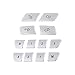 Inner Alloy Car Seat Memory Door Lock Unlock Patch Switch Button Trim Cover Decoration Stickers Replacement For Mercedes Benz GLK ML GL A B C E Class C117 GLA CLA CLS X156 GLE GLS Interior Accessories