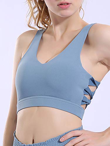 pedkit Sutiã esportivo feminino de secagem rápida push-up à prova de choque acolchoado corta-top bon