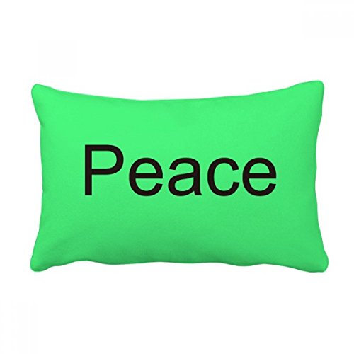 Coussin lombaire avec insert Mot Paix motif multicolore pour canapé 40x60 cm