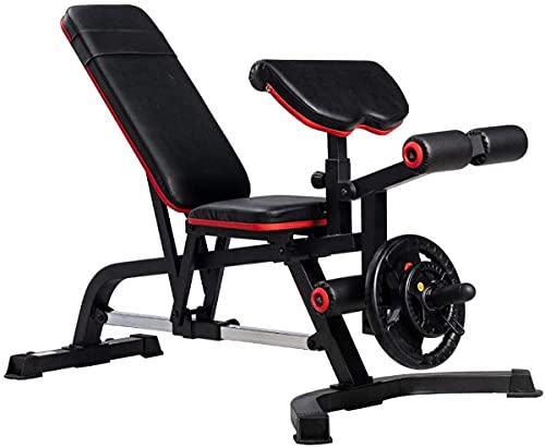 ULTIMAX Weight Bench Heavy Duty Power Bench Exercise Bench Adjustable Weight Bench With Preacher Curl And Leg Developer For Full Body Work Out