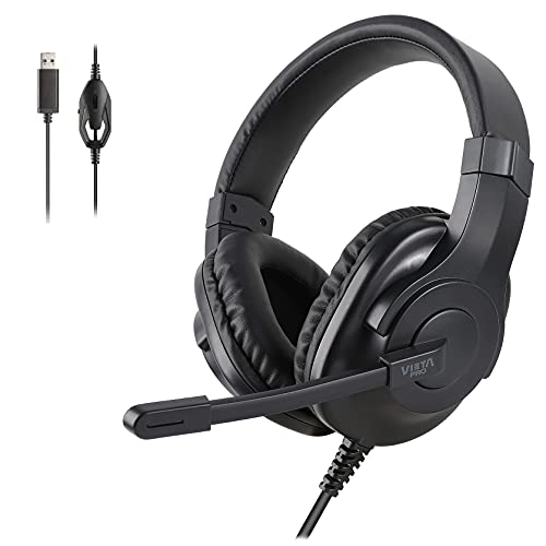 Vieta Pro WorKey Plus - Auricular con Micrófono, con Cable y Diadema Ajustable. Acabado en Color Negro Cover