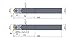 Mitsubishi Materials SRFH12S12LW SRF Series Ball Nose End Mill, Carbide Shank Type, Right Hand, 12 mm Cutting Dia, 12 mm Fixing Part Depth, 160 mm Length