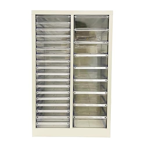 INTSUPERMAI Steel Mobile File Cabinet Combo - Partition Storage Organizer ​27-Drawer for Office Home Salon, Books Toys Supplies (9M+18S Drawers)​​
