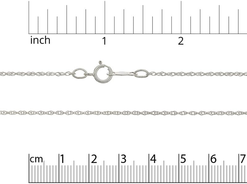 JewelrySupply Sterling Silver 18" Rope Chain 1mm Thickness