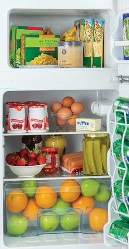 Image of Igloo 3.2 Cu.Ft. Double Door Compact Refrigerator with Freezer - Slide Out Glass Shelf, Perfect for Homes, Offices, Dorms - Black