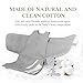 Ftikvo Swaddle-Blanket Baby Girl & Boy Swaddles Newborn Infant Transition 100% Cotton Wrap Blankets, 3-Way Adjustable Wearable Blanket, TOG 1.0 (Grey, 3-6 Month)
