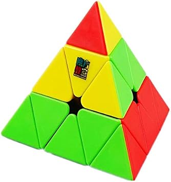 SHYQC 3x3 Pyramid Without Cube Labels Speed Magic Cube Educational Toy Color Stickerless