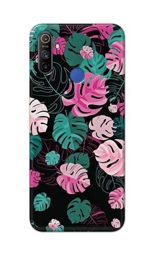 Image of Printed Hard Back Cover for Realme Narzo 20A Back Cover (Seamless Leaves) -190724(EA)