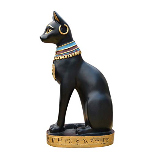 BESPORTBLE Egypte Chat Déesse Bastet Statue L'egypte Ancienne Kitty Égyptienne Bastet Sculpture Égyptien Collection Figurine Décor de Bureau