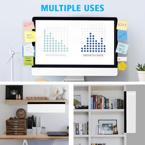2 Stück Transparent Acryl Monitor Memoboard,Büro Zubehör,Büro Gadgets,Schreibtisch Gadgets,Monitor,Acryl-Memoboard Für Computermonitor,Für Damen Und Herren,Computer-Haftnotizenhalter