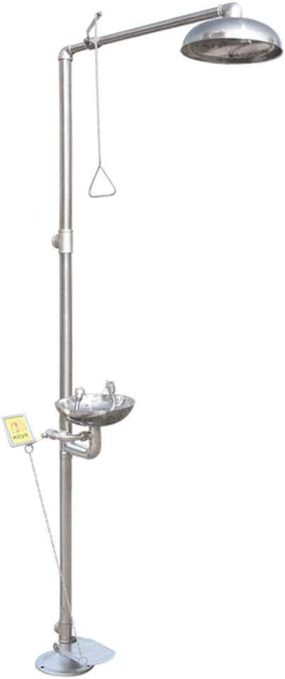 Eye Wash Station, with Foot Pedal Switch Emergency Eyewash Shower Stations SS304 Stainless Steel Solution Face Shower