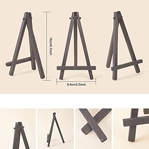 Mini chevalet en bois noir x10 pour peinture et table