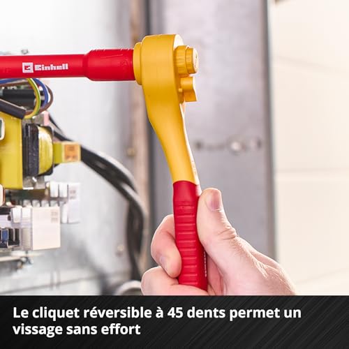 Testeur de phase et pinces isolées dans le coffret Einhell E-Case contre les pannes - 7