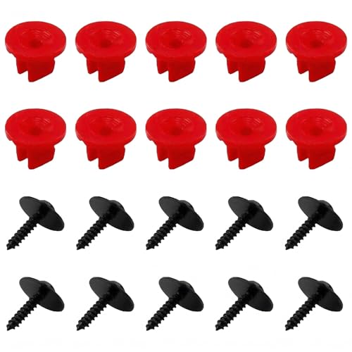 Image of 20 Pcs Bottom Shield Fasteners,Heavy Duty Engine Undertray Cover Clip,Plastic Engine Undertray Screws,Bottom Cover Shield Guard,for Mk2 Mk3 Mk4 Vehicle Protection (10 Clips + 10 Screws)