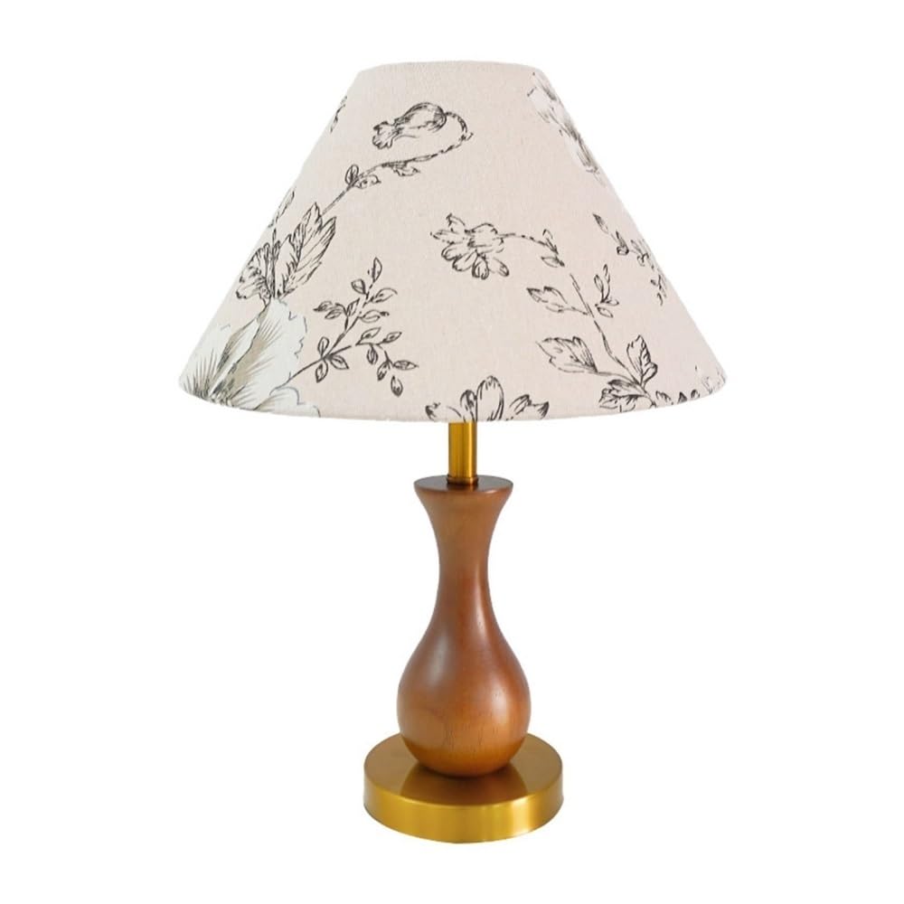Retro Decorative Table Lamp Peony Flower Bedroom Bedside Liv