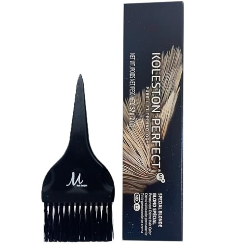 Koleston Perfect 12/0 Special Blonde/Natural Permanent Hair Color 2 Ounce and M Hair Designs Tint Brush (Bundle)