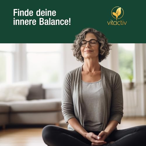 VITACTIV Ashwagandha Komplex - 90 Kapseln (3 Monate) - Indische Schlaf Beere, Hochdosiert mit 2040mg pro Tagesdosis, 5% Withanolide - Plus Vitamin B1 - Vegan, Laborgeprüft in Deutschland – Bild 3