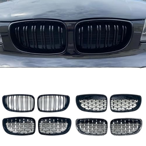 Rejilla de radiador frontal compatible con Serie 1 E81 E87 E82 E88 Coupe 2