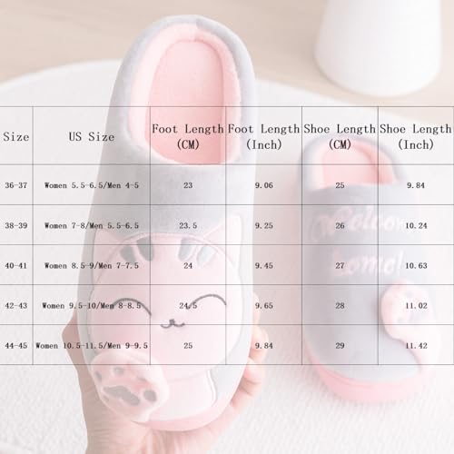 Cat Slippers for Women and Men with Soft Plush Upper Memory Foam Insole and Non Slip Sole Cute Indoor House Shoes for All Season Use Cozy Unisex Design2