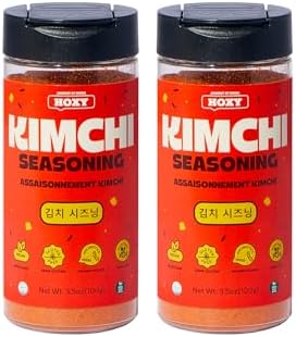 HOXY Journey of Korea Kimchi Seasoning Mix 3.5 oz - ORIGINAL Spicy Seasoning Mix, Rich in Probiotics, Vegan, Gluten Free, NON- GMO, BBQ Dry Rub for Any Meat, Seafood & Vegetables (3.5Oz (Pack of 2))