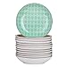vancasso Tulip Juego de Platos Hondos 12 Piezas Vajillas de Porcelana Redondo 21cm 700ML Plato de Sopa Colores -Mandala