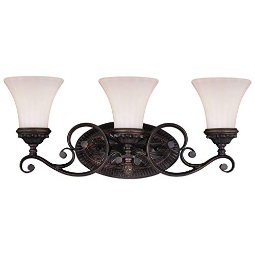 VAXCEL Avenant 3-Light 23 inch Wide Venetian Bronze Traditional Bathroom Vanity Lighting Fixture...