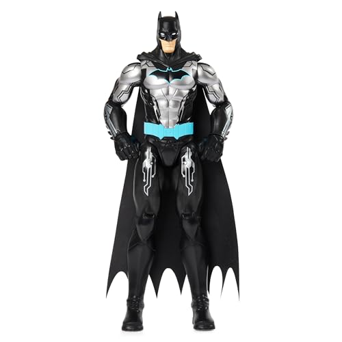 BATMAN - BATMAN FIGURA 30 CM BAT TECH - DC COMICS - Muñeco Batman 30 cm Articulado con Traje Negro/Azul - 6060346 - Juguete Niños 3 Años +