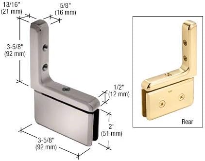 C.R. LAURENCE PPH03BN CRL Brushed Nickel Prima 03 Series Wall Mount Hinge