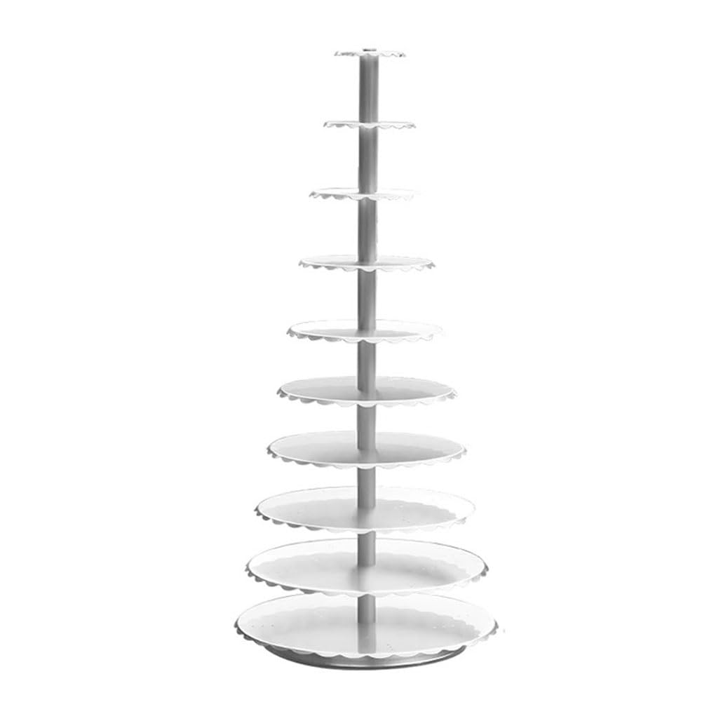Soporte Redondo para Tartas Torre de Tartas de Gran tamaño con Forma de árbol para exhibir postres, Bodas, Fiestas de cumpleaños y graduaciones(10-Tier)