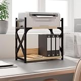 El soporte para impresora de 2 niveles mantiene todo al alcance de la mano y hace que tu lugar de trabajo esté organizado y ordenado.
