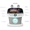 Singing Machine Platinum Plus All-in-One Karaoke Machine with 2 Wireless Microphones, Bluetooth & WiFi Speaker, Portable System with Premium Sound, App Compatible (YouTube, Spotify) for Home & Parties