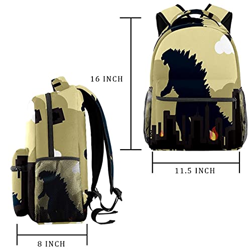 Sac à dos pour filles et garçons ado avec motif dinosaure