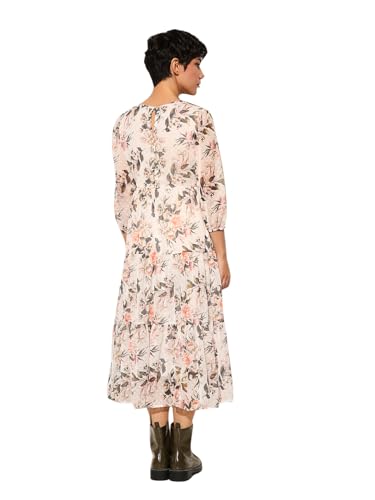 Image of ONLY Women's Floral Print Puff Sleeve Chiffon Fit & Flare Midi Dress