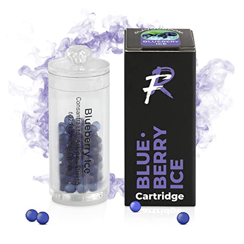 Flavouroom Premium Cartridge inkl. 100 Blueberry Ice Kugeln zum Nachfüllen des Applikators I DIY Kapseln Filter für unvergesslichen Flavour Geschmack I aromatische Click Kugeln