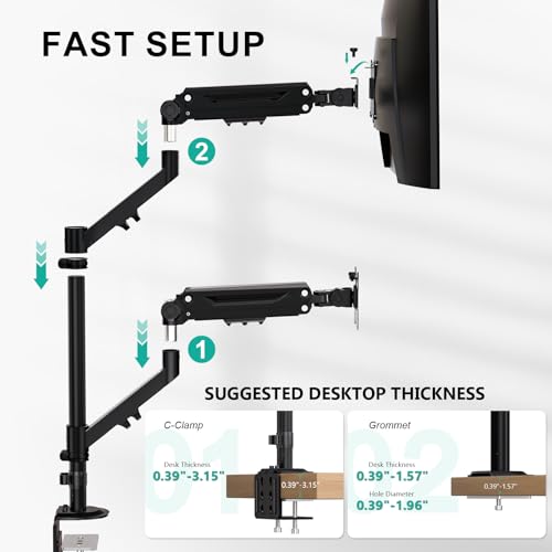 Image of WALI Vertical Dual Monitor Mount for 13-40 inch Screens, up to 26.4 lbs