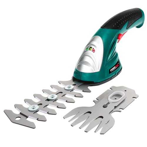 POSENPRO 7.2V 2-in-1 Cordless Hedge Trimmers Electric Grass Trimmer Shrubbery Trimmer Handheld Shrub...