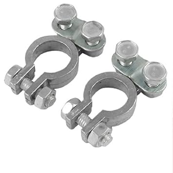 Ubersweet Imported Auto Car Magnalium Straight Type Battery Terminals 2Pcs