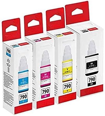 STANDARD PRINT INFOTECH GI 790 B/C/Y/M Ink Bottles G1000 G1010 G2000 G2010 G3000 G3010 G4000 G4010 comptible with Printers