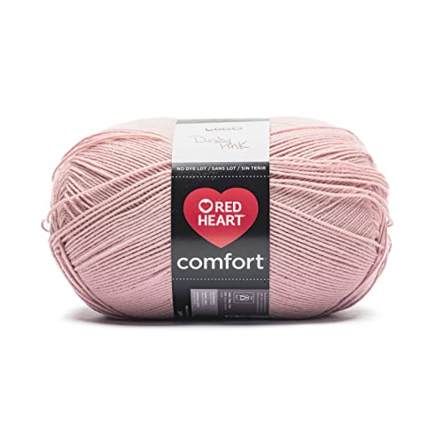 Image of Red Heart Comfort Dusty Pink Yarn - 1 Pack of 16oz /454g - Acrylic - 4 Medium (Worsted) - 867 Yards - Knitting /Crochet