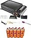 SMH LINE® 2-in-1 Camping Gasgrill Set Campinggrill inkl. 4x Gaskartusche 227g Balkon-Grill Tischgrill Campingkocher Tragbarer Koffer Gas BBQ inkl. Zubehör Grillgitter Grillpfannenclip Kassettengrill