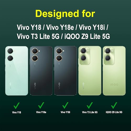 Image of amazon basics Back Case Cover for Vivo Y18 | Compatible for Vivo Y18 Back Cover | Liquid Silicon Magic Case with Camera Protection | Dark Green