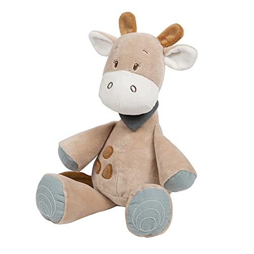 Nattou Kuscheltier aus Baumwolle (Musselin) und Polyester, Giraffe Luna, Wegbegleiter ab der Geburt, Ca. 30 cm, Luna und Axel, Grün / Beige