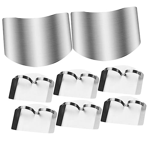 VOSAREA 8pcs Stainless Steel Sleeves for Cooking Cutters Protection Kitchen Safety
