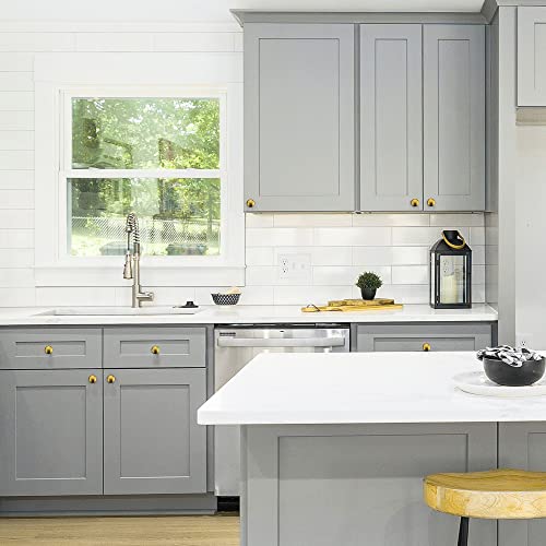 Image of Ravinte 15 Pack Kitchen Cabinet Knobs Dresser Knobs Brused Brass Zinc Drawer Pulls Door Handles for Drawer Cupboard and Dresser