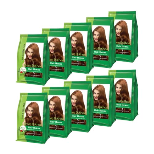 Prem Dulhan Hair Henna 125 g Pack de 10 Natural Brown miniatura 1
