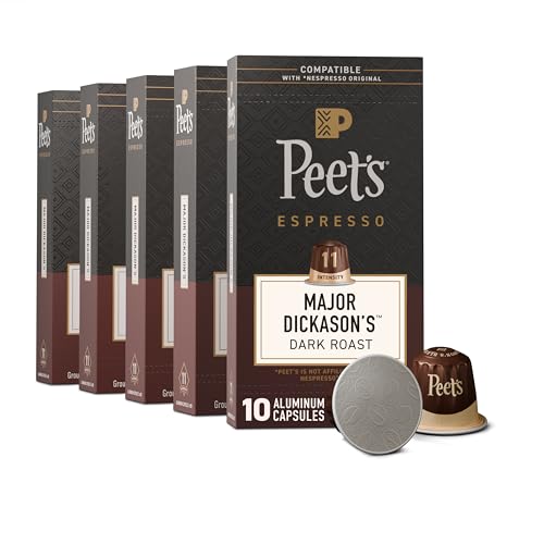 Peet's Coffee, Dark Roast Espresso Capsules, Compatible with Nespresso Original Machines...