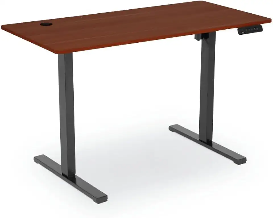 Mesa Elétrica com Regulagem de Altura DT3 F10; Bivolt: 100V~240V, Função memória; Sistema anticolisão; Apoio com coluna invertida; Elevação. (Walnut)