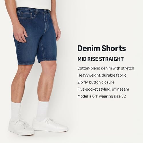 Image of Amazon Essentials Men's Heavyweight Stretch Straight-Fit Jean Shorts