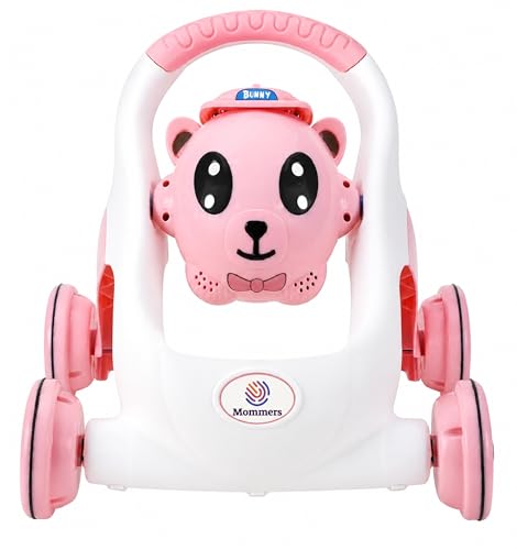 Image of Mommers Baby Walker Musical Push Support with Wheels & Handle | Cute Design Activity Walker for Toddlers | Balanced Wheels Walker | Indoor Play
